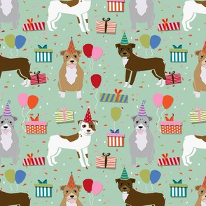 pitbull mixed birthday party dog breed fabric mint