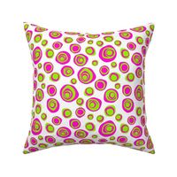 Perfectly imperfect circles hot pink and lime 