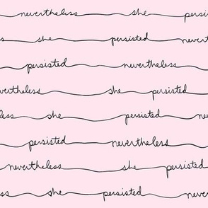 Persisting Stripes (Black Text on Pink)