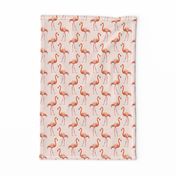 Flamingos on Pink Watercolor