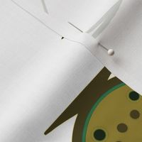 Montana Fly Fishing - Cream/White background with green tones