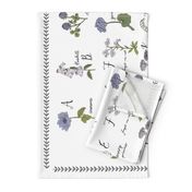 abc wildflowers wholecloth 42 x 36 nature floral purple