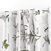 abc wildflowers wholecloth 42 x 36 nature floral purple