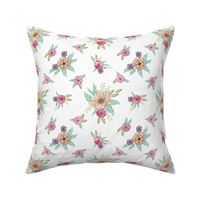 wildflower scattered botanical nature fabric 