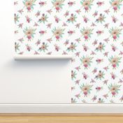 wildflower scattered botanical nature fabric 