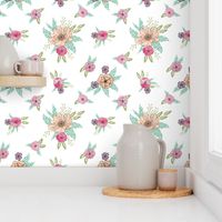 wildflower scattered botanical nature fabric 