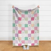 wildflower wholecloth cheater quilt botanical nursery