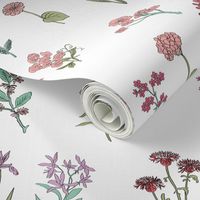 wildflowers nature botanical flower fabric colors