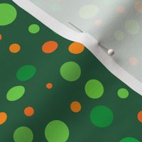 Irish Polka Dots On Green