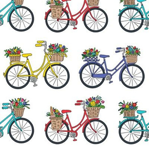 bouquet bicycles white