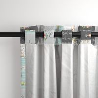 Woodland Friends Nursery Patchwork Quilt - I Woke Up This Cute Wholecloth Deer Fox Raccoon Bunny (Grey Blush) GingerLous