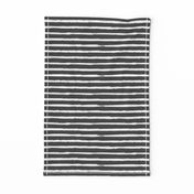 Painted White Stripes on Charcoal (Dark Gray, Distressed Stripes)