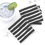 Painted White Stripes on Charcoal (Dark Gray, Distressed Stripes)