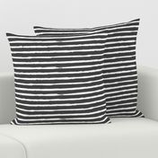 Painted White Stripes on Charcoal (Dark Gray, Distressed Stripes)