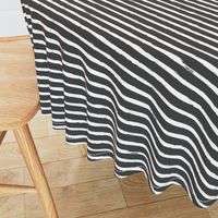 Painted White Stripes on Charcoal (Dark Gray, Distressed Stripes)