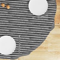 Painted White Stripes on Charcoal (Dark Gray, Distressed Stripes)