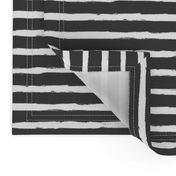 Painted White Stripes on Charcoal (Dark Gray, Distressed Stripes)