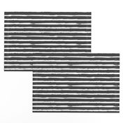 Painted White Stripes on Charcoal (Dark Gray, Distressed Stripes)