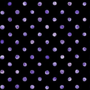 watercolor polka dots on black