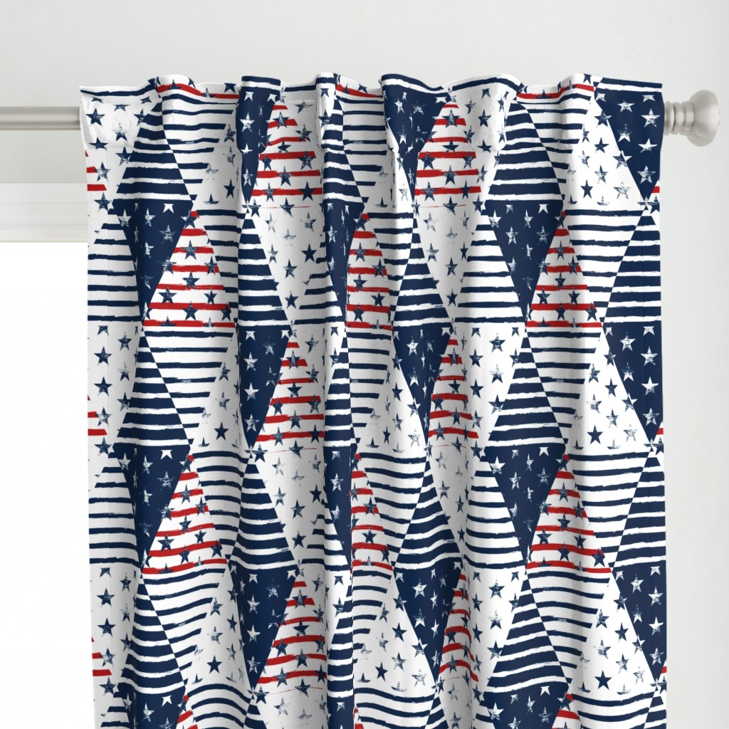 Smaller Stars and Stripes Cheater Quilt