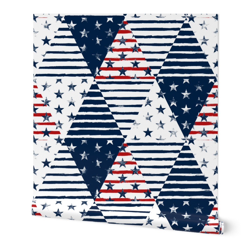 Smaller Stars and Stripes Cheater Quilt