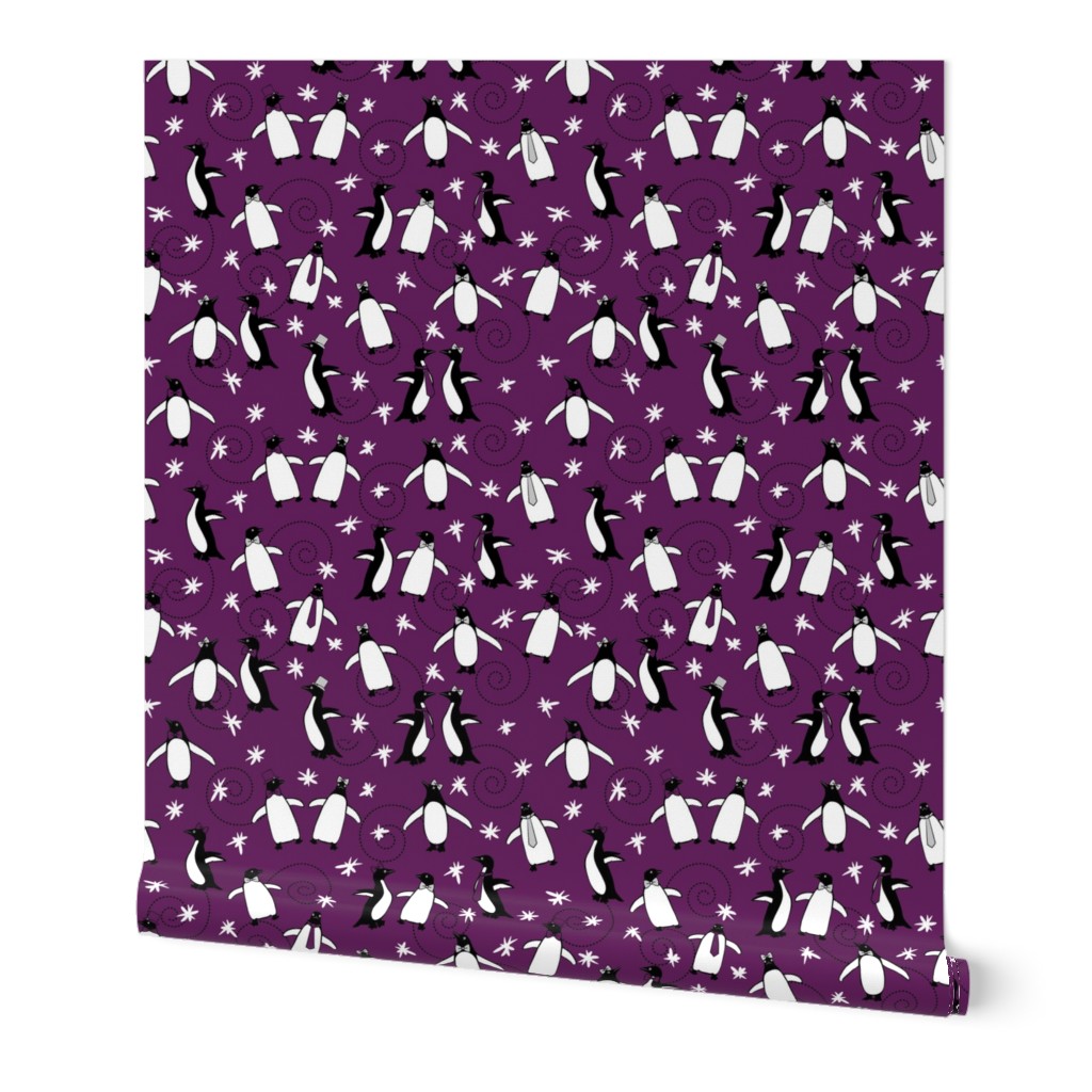 Penguins Puttin' on the Ritz (Purple Small)