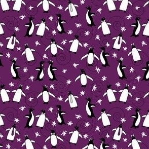 Penguins Puttin' on the Ritz (Purple Small)