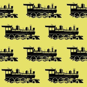 Steam Engine on Yellow // Large