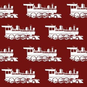 Steam Engine on Maroon // Large