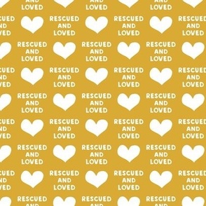 rescued and loved - gold