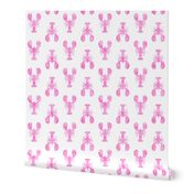 pink lobster fabric