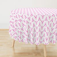 pink lobster fabric