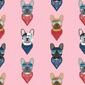 frenchie sunglasses french bulldog summer bandana dog fabric pink