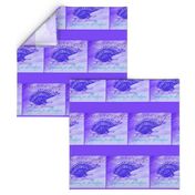 PeaceOnEarth-Winged cherub  darker violets on cloud-framed-