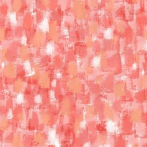 Coral, Orange, Pink & White Oil Paint Abstract
