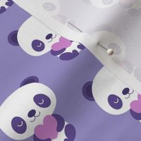 Cute purple baby pandas