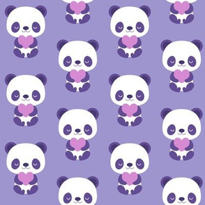 Purple Panda Fabric, Wallpaper and Home Decor | Spoonflower