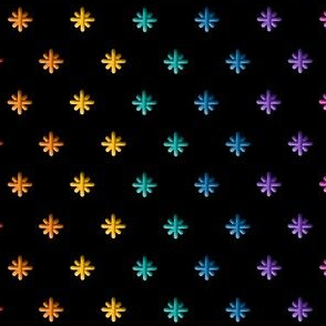 stitched rainbow stars