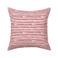 Small Painted Red Stripes on White