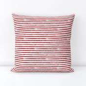 Small Painted Red Stripes on White