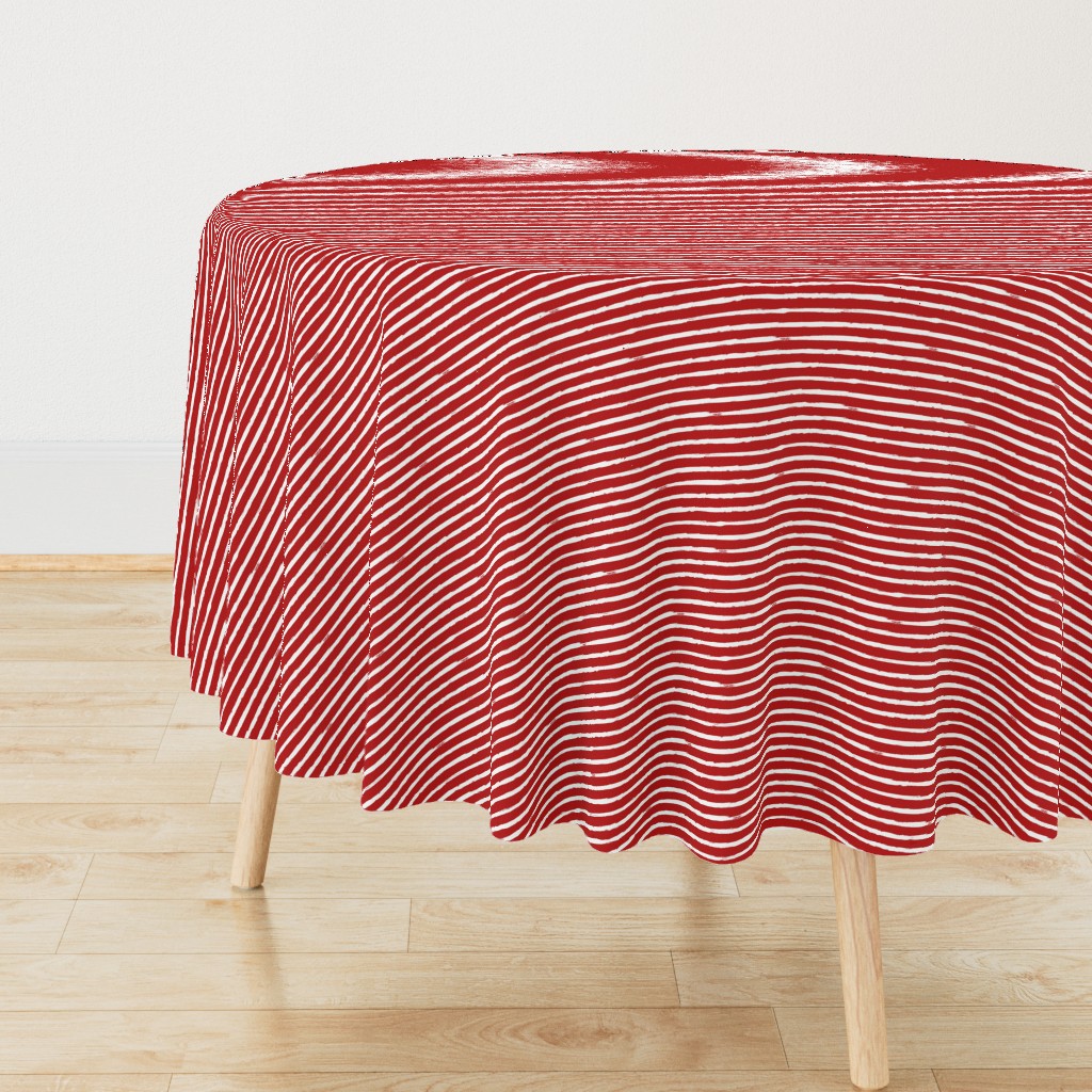 Small Painted White Stripes on Red