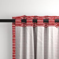 Small Painted White Stripes on Red