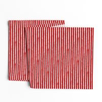 Small Painted White Stripes on Red