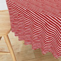 Small Painted White Stripes on Red