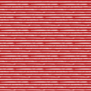 Small Painted White Stripes on Red