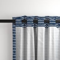 Small Painted White Stripes on Navy Blue