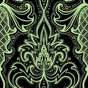 damask mint black