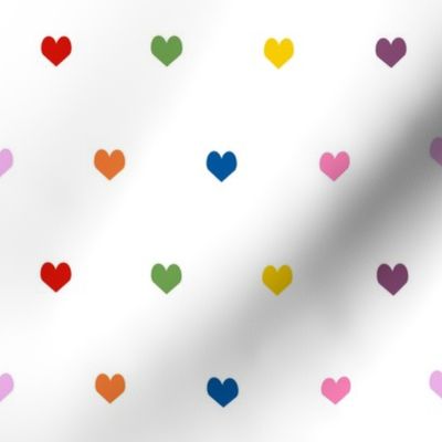 hearts rainbow valentines heart fabric hearts red yellow green blue hearts rainbow hearts cute