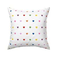 hearts rainbow valentines heart fabric hearts red yellow green blue hearts rainbow hearts cute