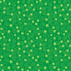 Green Swirling Stars